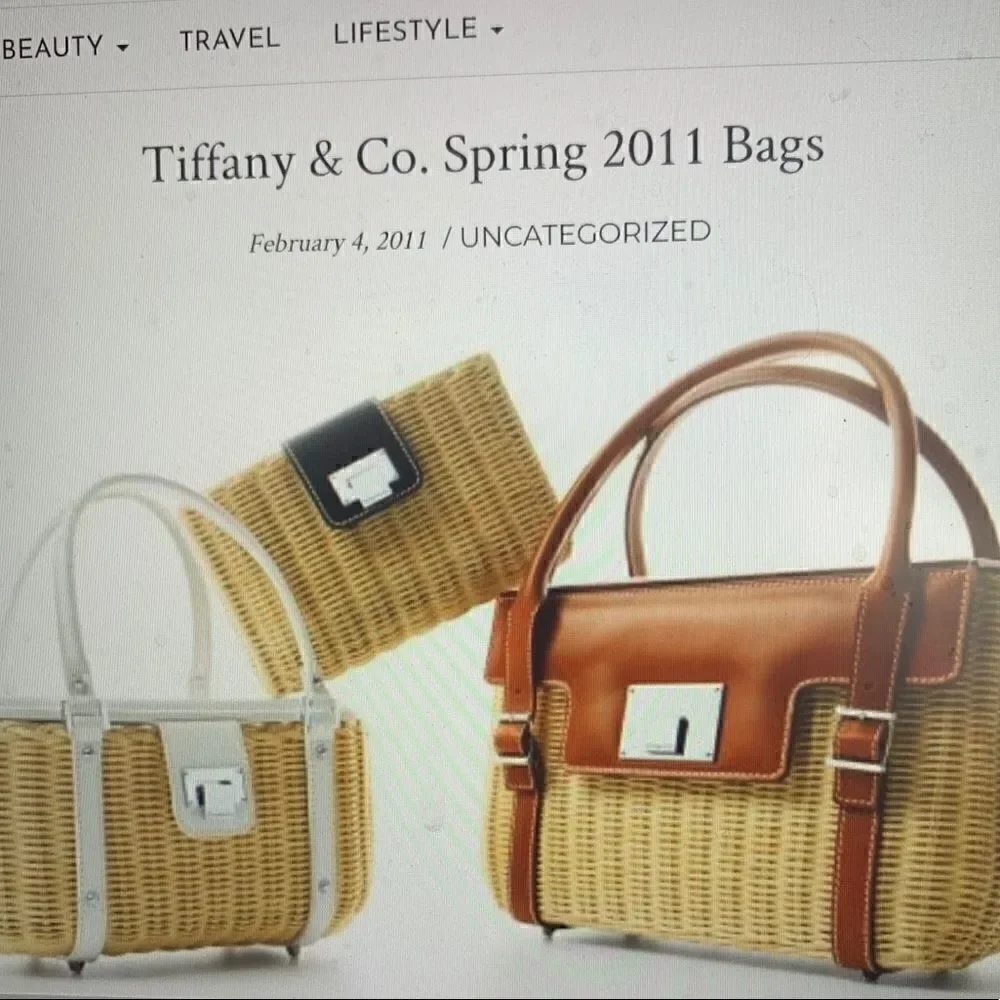 Tiffany & Co. Blaine Wicker Clutch - White